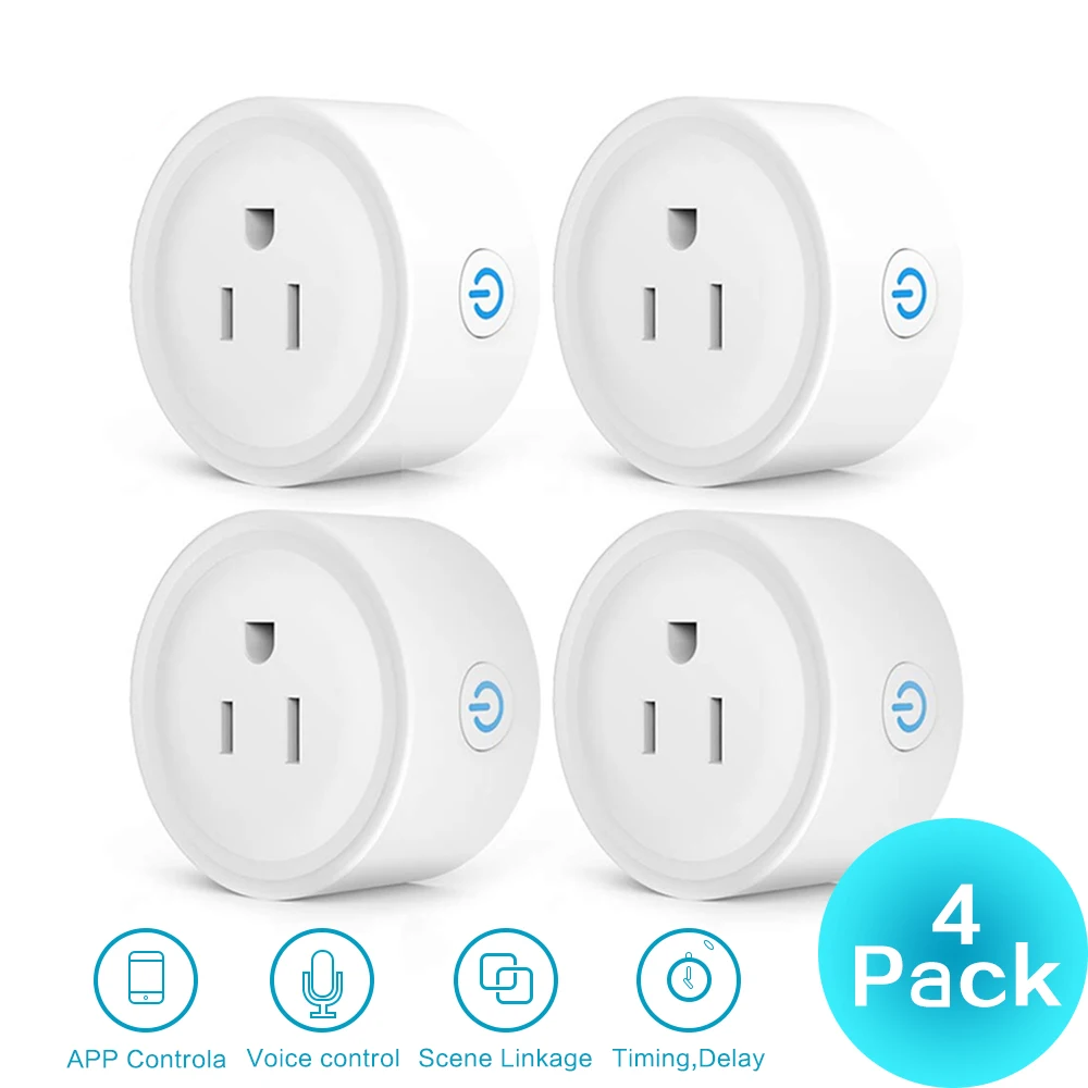 Умная розетка 4 шт. умная wifi США Великобритания переключатель для Google Home App