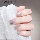 GAM-BELLE фиолетовый Цветущий поддельные ногти с дизайном искусственные ногти Советы Французский ложный пресс на инструмент для росписи ногтей Аксессуары для маникюра