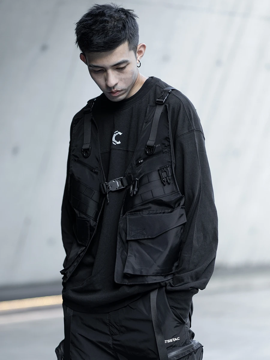 Тактический жилет catsstac с передними карманами molly уличная одежда теквир techwear ninjawear