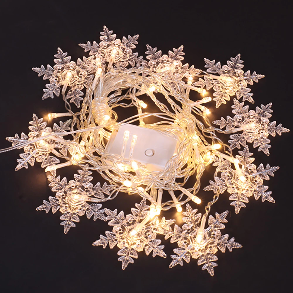 

3.5M Snowflakes LED Curtain String Lights For Room Window Icicle Lamp Festoon Fairy Light For Christmas Holiday Party Decoration