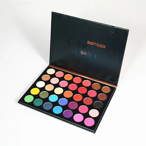 35 Color-B Красивые глазурованные 16 цветов матовые тени для век Палитра стойкие блестящие тени для век мерцающие матовые пигмент телесного цвета водонепроницаемые тени для век - Цвет: 35 Color-B