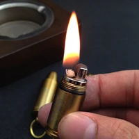cigarette lighter bullet shaped refillable butane gas lighter cool metal keychain lighters mini portable