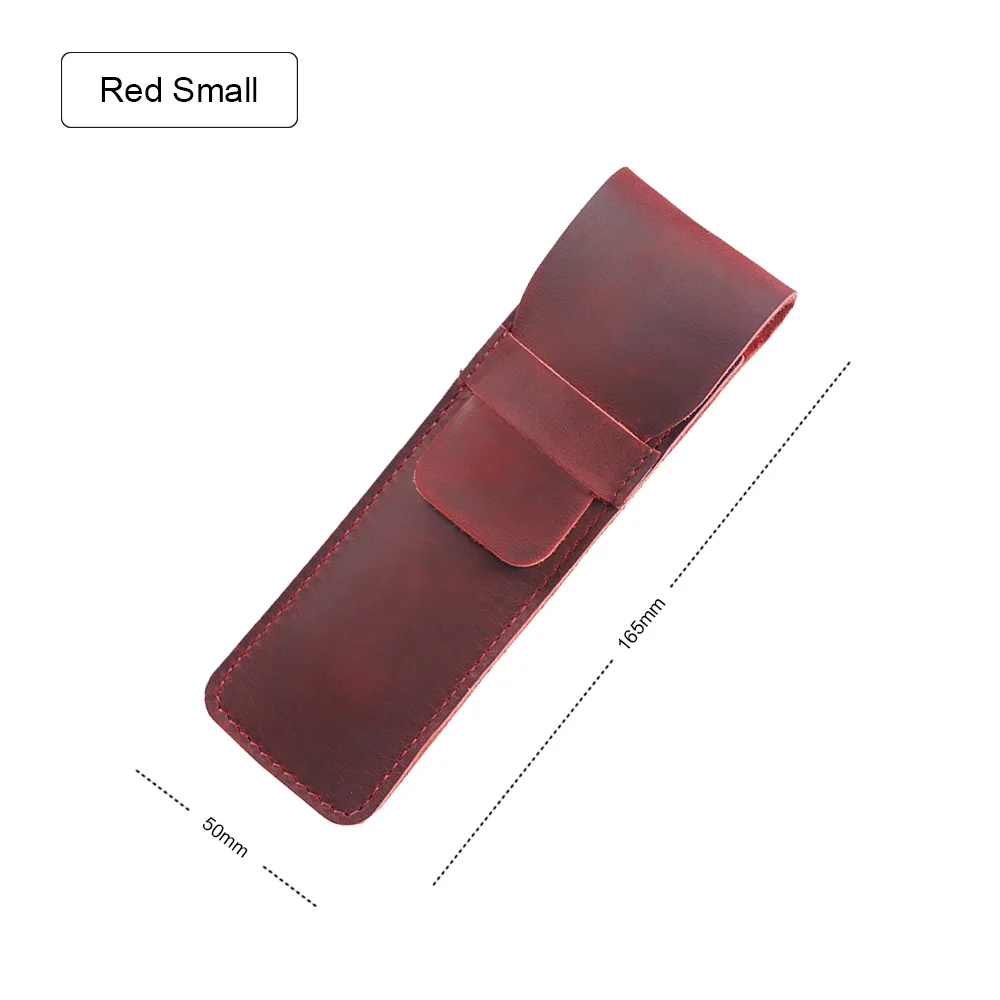 Red Small Ручная работа, натуральная кожа, сумка-карандаш из воловьей кожи, винтажный Ретро стиль, аксессуары для путешествий, журнал - Цвет: Red Small