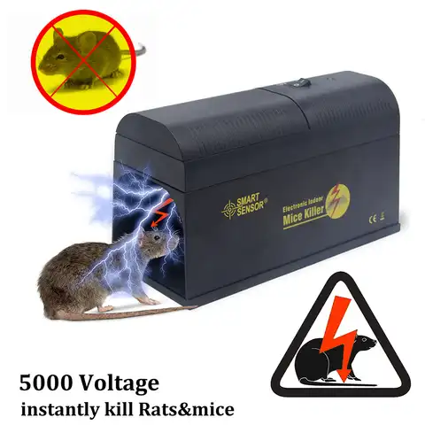 Электрическая ловушка для мышей и крыс высокого напряжения, домашняя складская электронная мышь, ловушка для грызунов, многоразовый инстру...