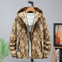 mens fashion clothing trends printed lightweight jacket outerwear coats chaquetas hombre zip up hoodie wholesale windbreaker