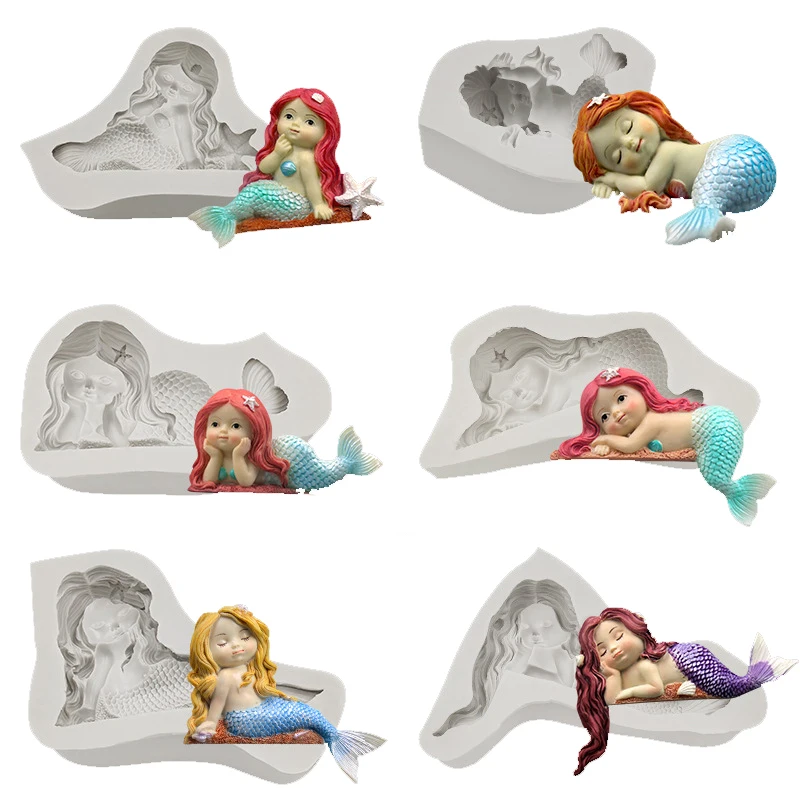 6 видов искусственных форм для торта помадка желе мыла инструменты украшения