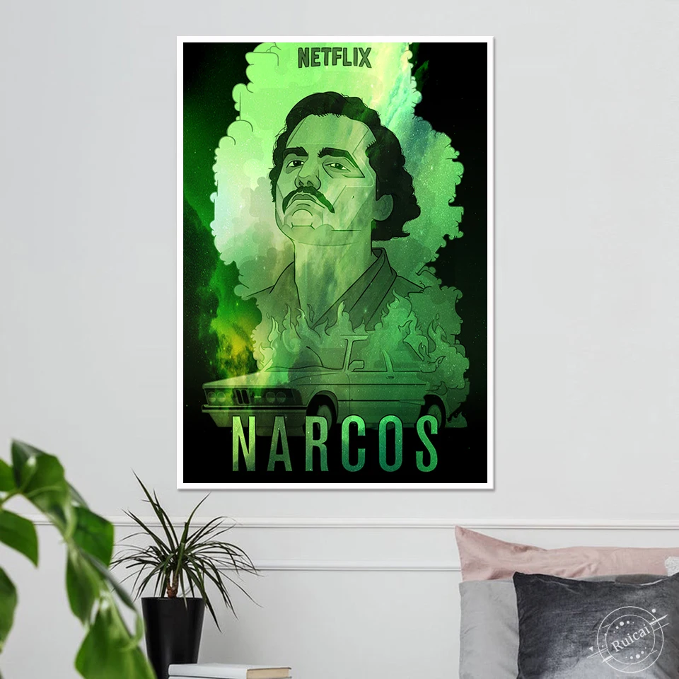 Настенный плакат с изображением персонажа Narcos в современном стиле украшение для