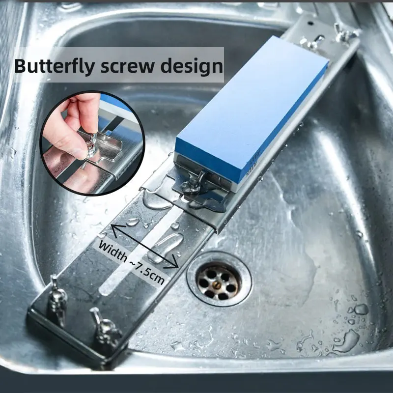 knife sharpener water whetstone plate grinding sharpening correction repair stone kitchen tools gadgets wet base sink bracket free global shipping