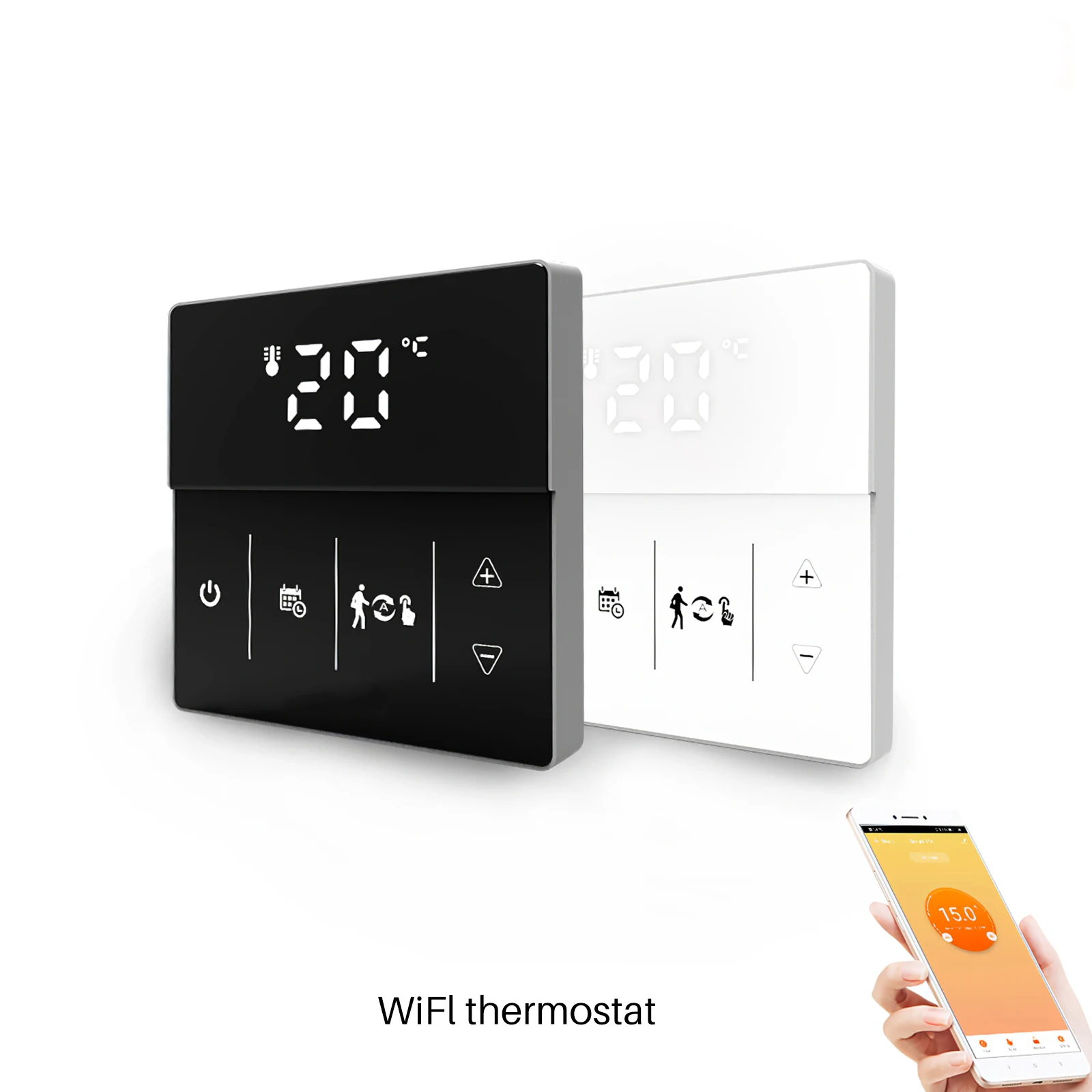 

WiFi Smart Thermostat 16A Electric Floor Temperature LCD Programmable Remote Controller APP/ Voice Control