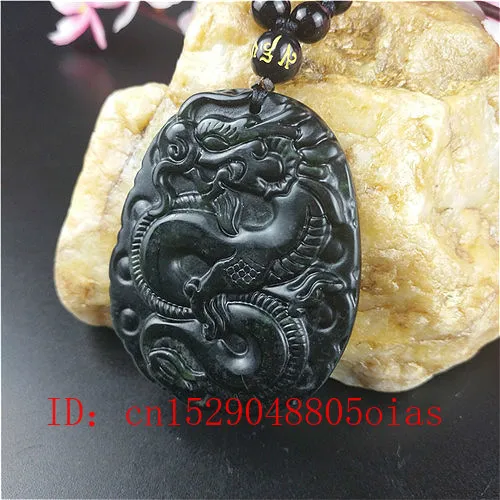 Сертифицированный китайский натуральный черный зеленый Нефритовый дракон