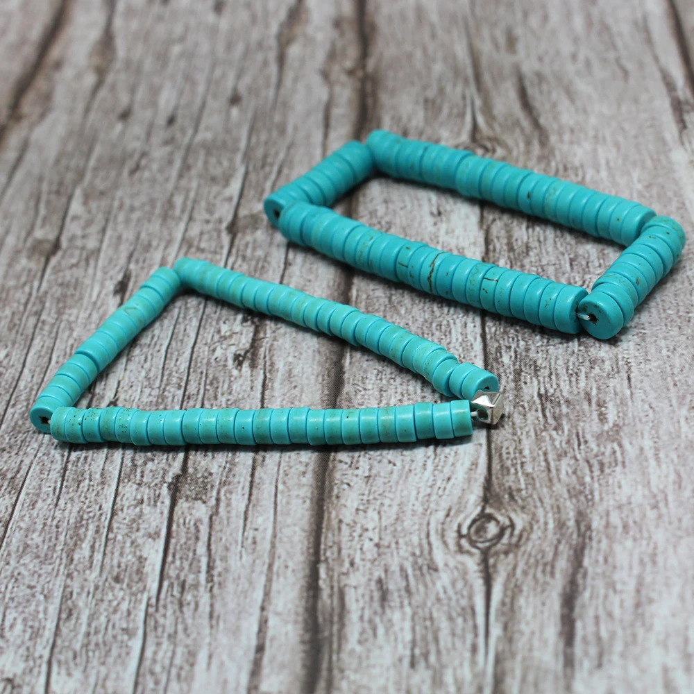 FFWFF сделай сам натуральный камень регулируемый браслет бирюза пара браслетов