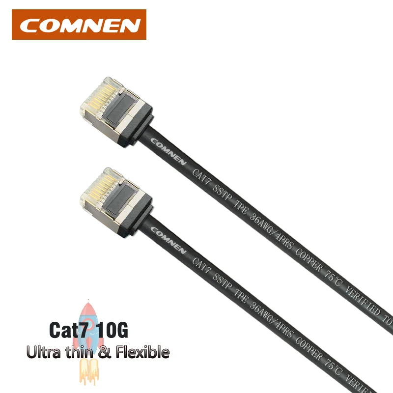 Кабель Ethernet COMNEN Cat7 RJ45 Lan-Кабель SSTP короткий загрузчик категории 7 экранированный