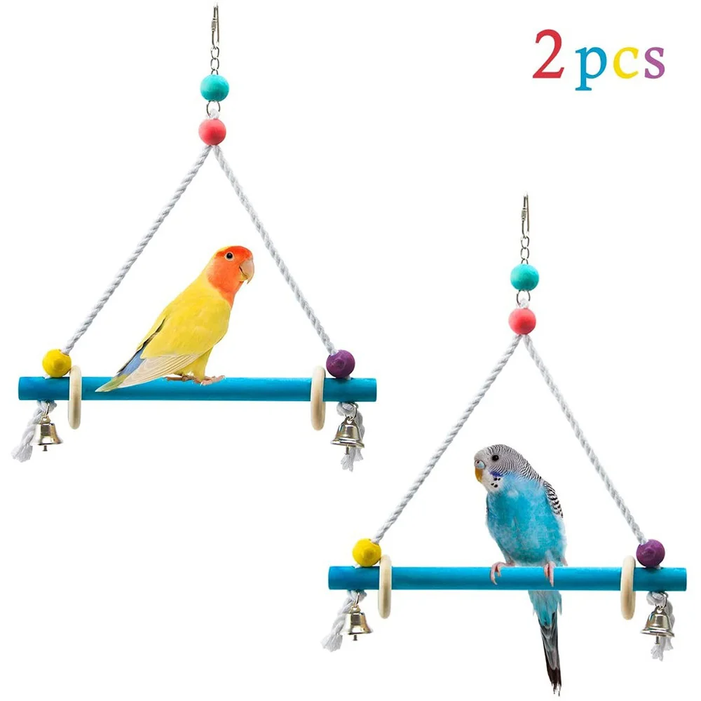 

2 шт., игрушка попугая, синяя свисающая птица, подвесная игрушка, маленькая птичья клетка, подвеска, жевательная игрушка, попугай, клетка