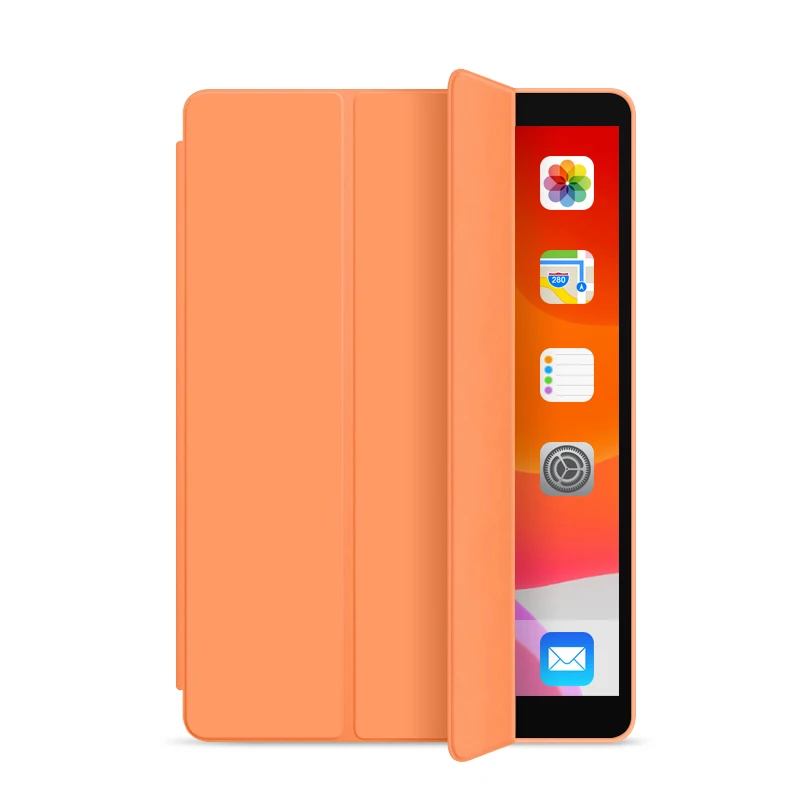 Смарт-чехол Trifold для iPad 10,2 дюймов 7-го поколения, легкий Чехол-подставка для iPad 10,2 дюйма - Цвет: Orange