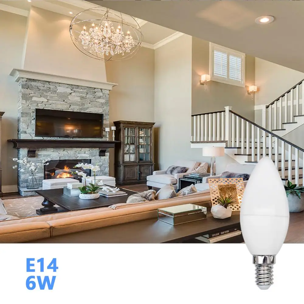 

LED Candle Bulb C37 5W E14 220V-240V 3000K 6000K For Home Decoration Led Lamp Home Decoration