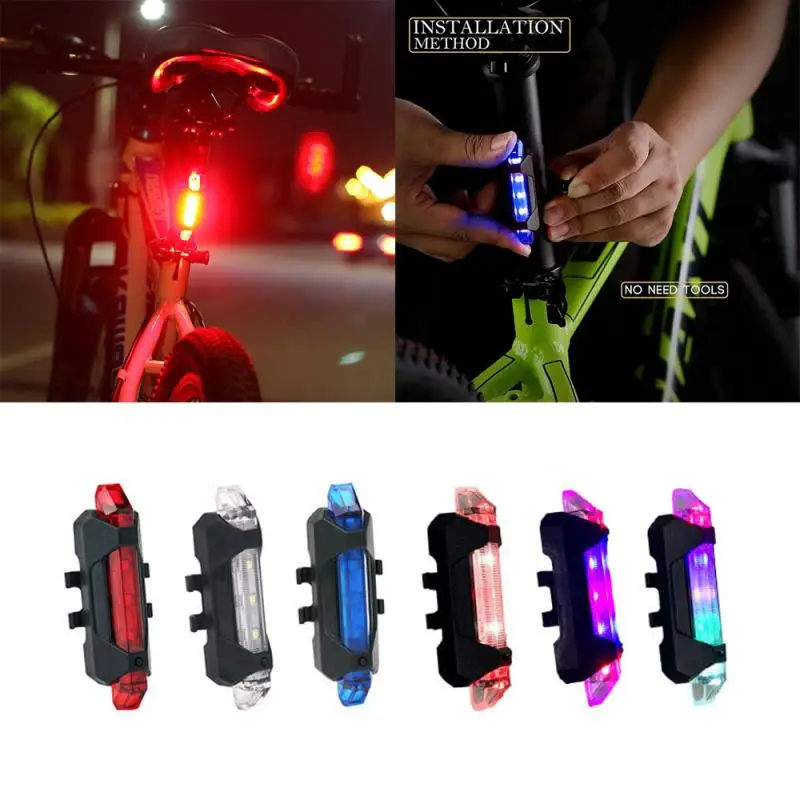 

USB Rechargeable Bike Light Bicycle Rear Light Waterproof Mtb Taillight Seapost Tail Lamp Bike Accessories Luz Bicicleta