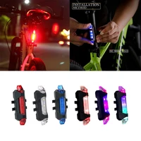 usb rechargeable bike light bicycle rear light waterproof mtb taillight seapost tail lamp bike accessories luz bicicleta