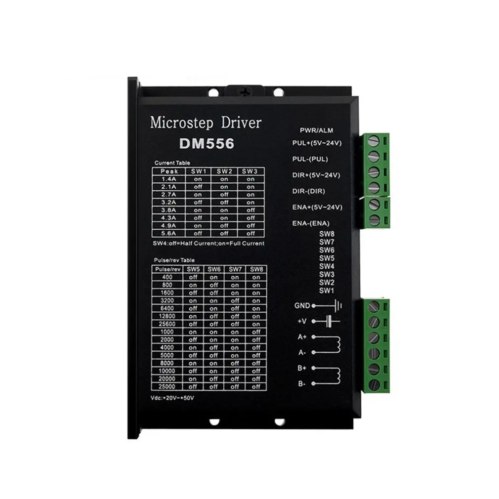 

DSP DM556 Digital Stepper motor driver 2 phase 5.6A for 42 57 86 Stepper Motor Controller Instead Of M542/2M54/TB6600