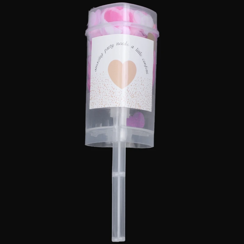 10Pcs Heart Push- Confetti pers Wedding Baby Bride Shower Birthday Party Decoration Push Tube Cylinder Shaped Confet | Дом и сад
