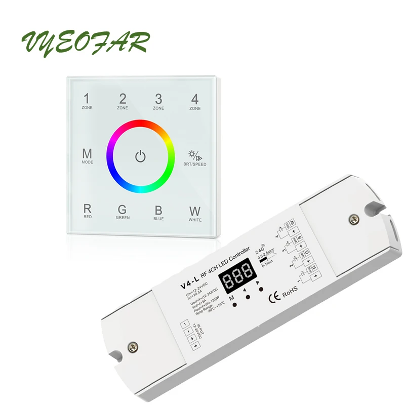 Новинка RGBW Led полосы Управление Настенное крепление сенсорный Панель 2 4 GHz RF