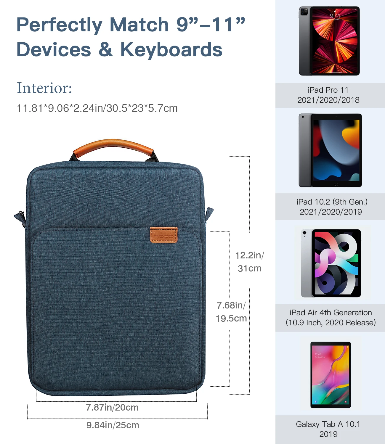 Чехол для планшета 9-11 дюймов чехол с ручкой и плечевым ремнем Samsung Galaxy Tab S6 Lite S7 iPad