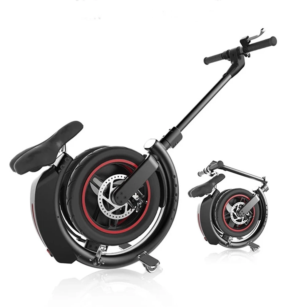 Полностью складной электрический велосипед 14 дюймов большой с дисковым тормозом