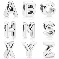 26 letters abc charms fit original pan bracelet women family name love you mom letter alphabet beads for jewelry making diy gift