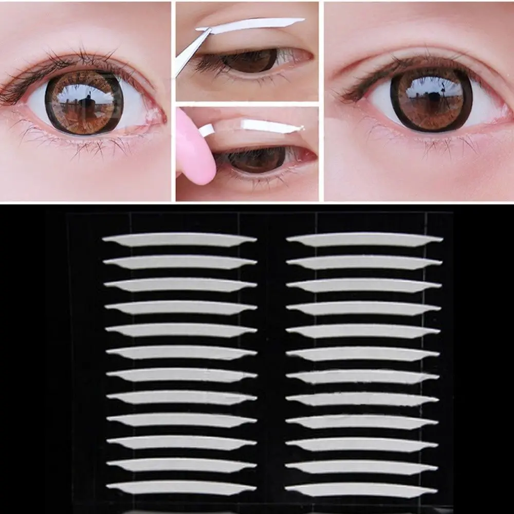 

240 пар Волшебные самоклеящиеся медицинские невидимые наклейки для век с большими глазами, наклейки для век двойного сложения, лента для век