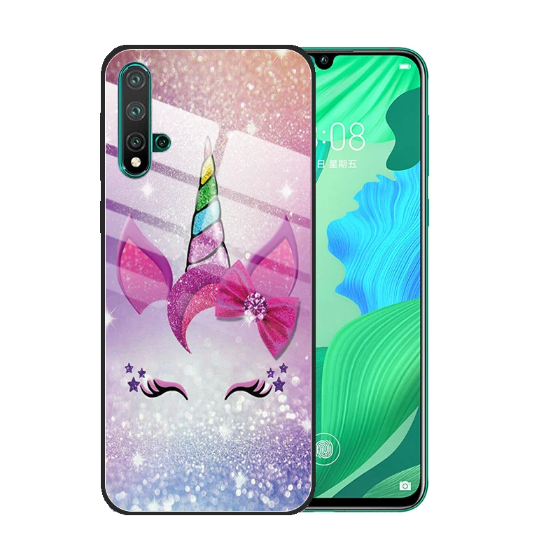 Для huawei Nova 5 5i Pro 4 4E 3E 3i 3 чехол из закаленного стекла с защитой от царапин принтом