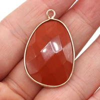 natural rainbow stone pendant charms water drop shape pendant for jewelry making diy necklace earrings accessories 23x34mm