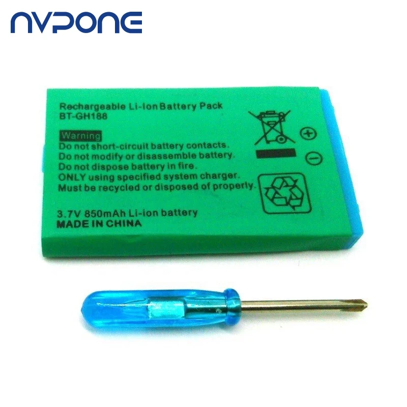 2 шт. 850 мАч перезаряжаемый литий ионный аккумулятор для Nintendo Game Boy Advance GBA SP