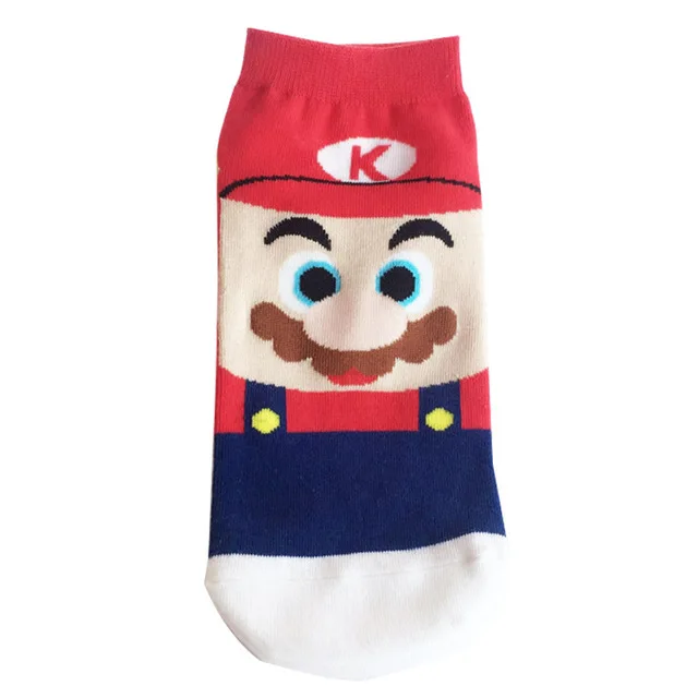 Classic Cotton Socks Kawaii Cartoon Super Mario Luigi Cosplay Props Sock Ankle Short Socks Small Mushrooms Stockings New