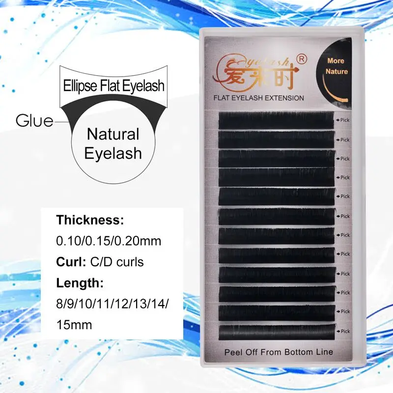 

Matte Cashmere Flat Eyelash Extension Individual Softer Ellipse False Eyelash Extension Cilias Faux Mink Split Tips Flat Eyelash