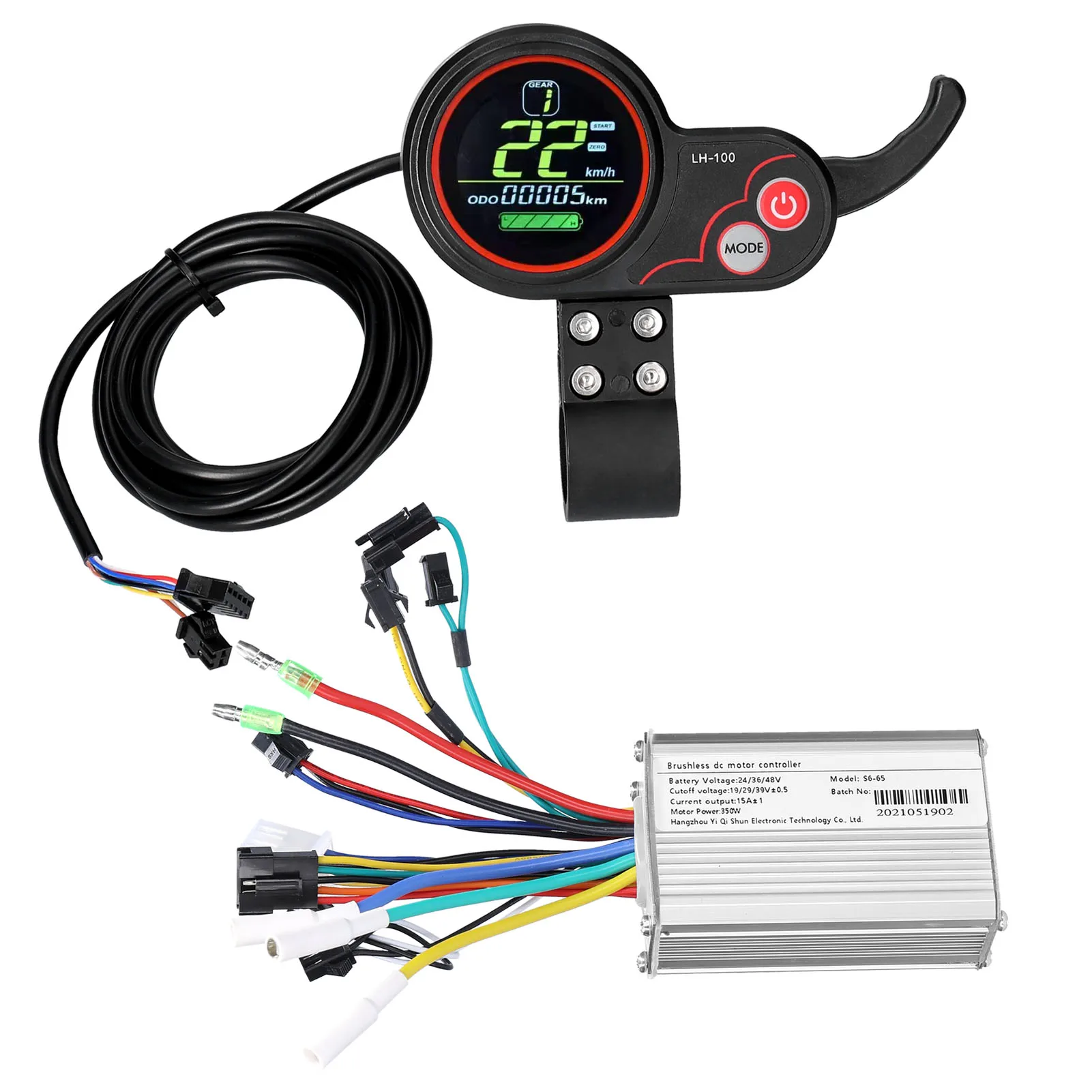 Motor Brushless Controller Waterproof LCD Display Control Panel 24V-48V 350W Electric Bicycle Scooter Kit | Спорт и развлечения