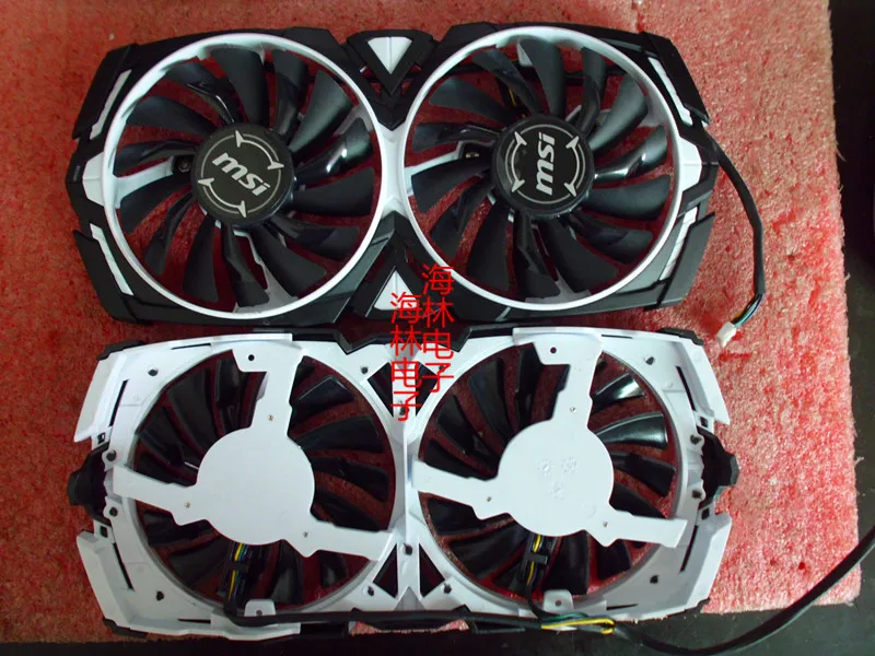 Для MSI RX570 RX580 ARMOR 8 г видеокарта вентилятор охлаждения PLD09210S12HH DC12V 0.40A 1 комплект