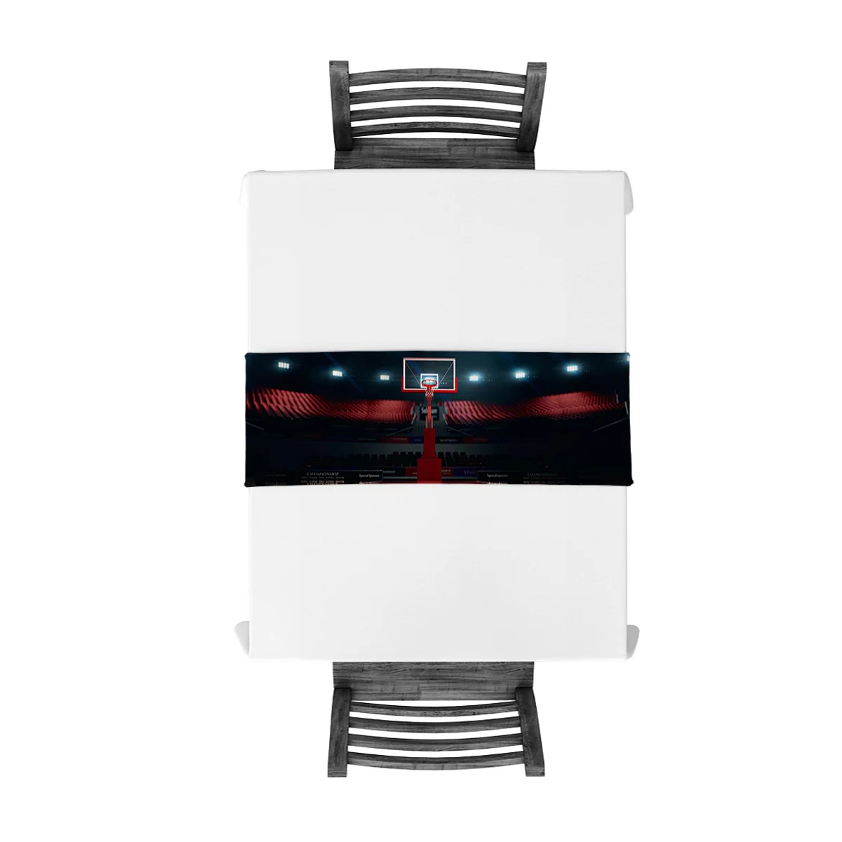 Современная настольная дорожка для баскетбольной площадки с принтом свадебной