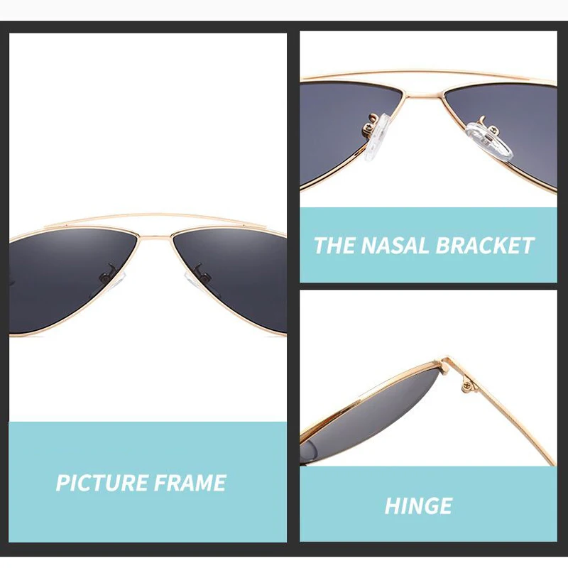 

Fashion Vintage Ladies Cat Eye Oval Sunglasses Women Brand Designer Small Mirror Sun Glasses For Female Oculos De Sol