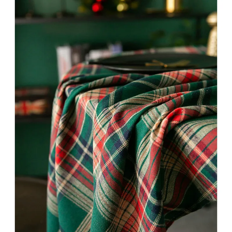 Скатерть DUNXDECO для рождественской вечеринки декоративная ткань стола