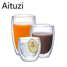 Aituzi термостойкая стеклянная кружка с двойными стенками, кофейная чашка, набор для пива, эспрессо, Кружка Ручной Работы, стаканы для чая, виски, питьевая вода