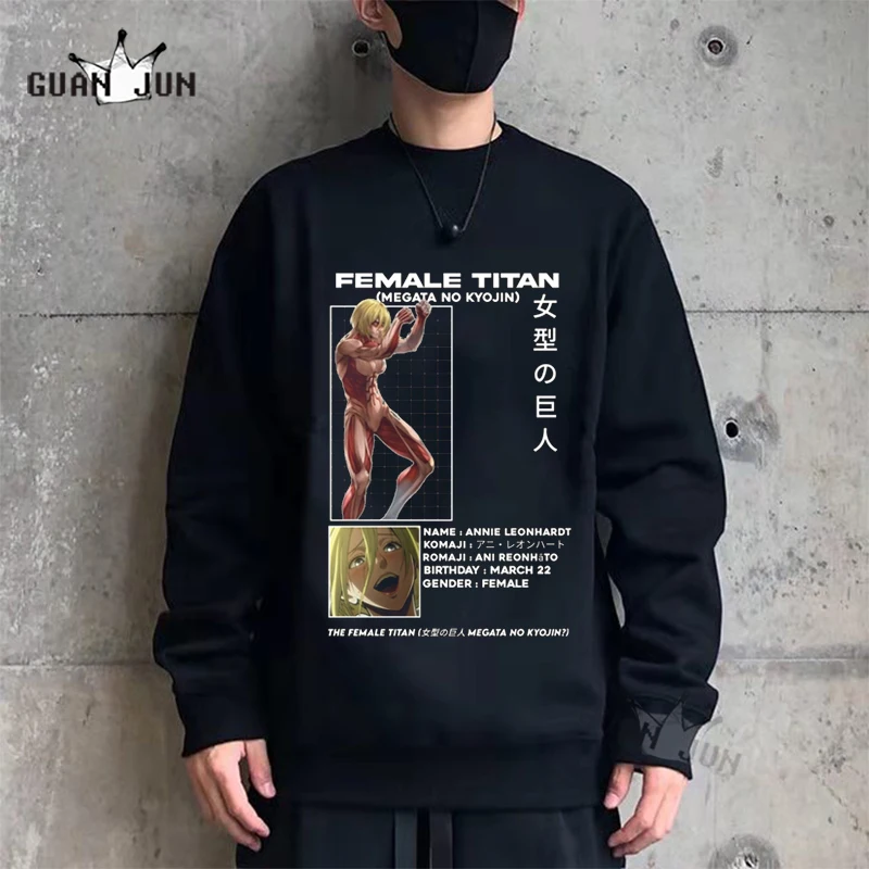 

Female Titan Unisex Hoodies Attack on Titan Hoodies Spring Mens Sweatshirt Sportswear Sweatshirts Warm Male Pullover Streetwear
