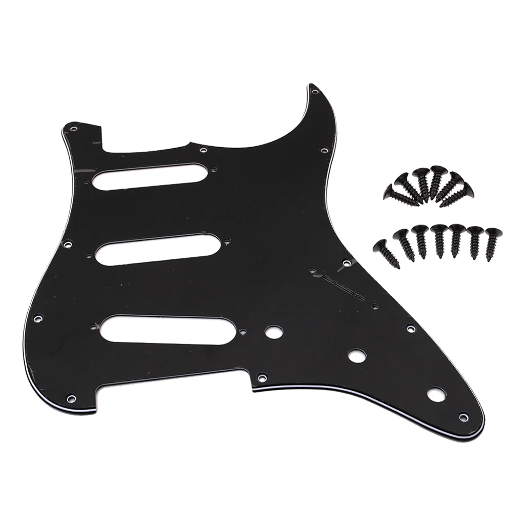 

ПВХ Scratch Plate SSS Накладка для защиты деки с винтами для ST электрогитары