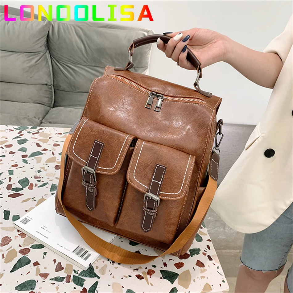 Роскошный женский рюкзак 3 в 1 винтажные дорожные сумки на плечо из искусственной