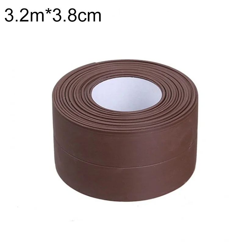 3.2mx38mm coffee Угловая вклейка для щелей душ для раковины ванны уплотнительная лента самоклеящаяся лента Водонепроницаемая Настенная Наклейка для ванной кухни 3,2 м x 38 мм - Цвет: 3.2mx38mm coffee