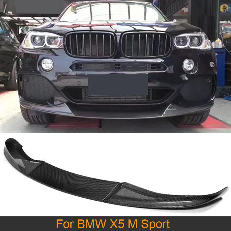 3 шт. углеродного волокна передний бампер спойлер для BMW X5 М Спорт 2014 2018 автомобиль