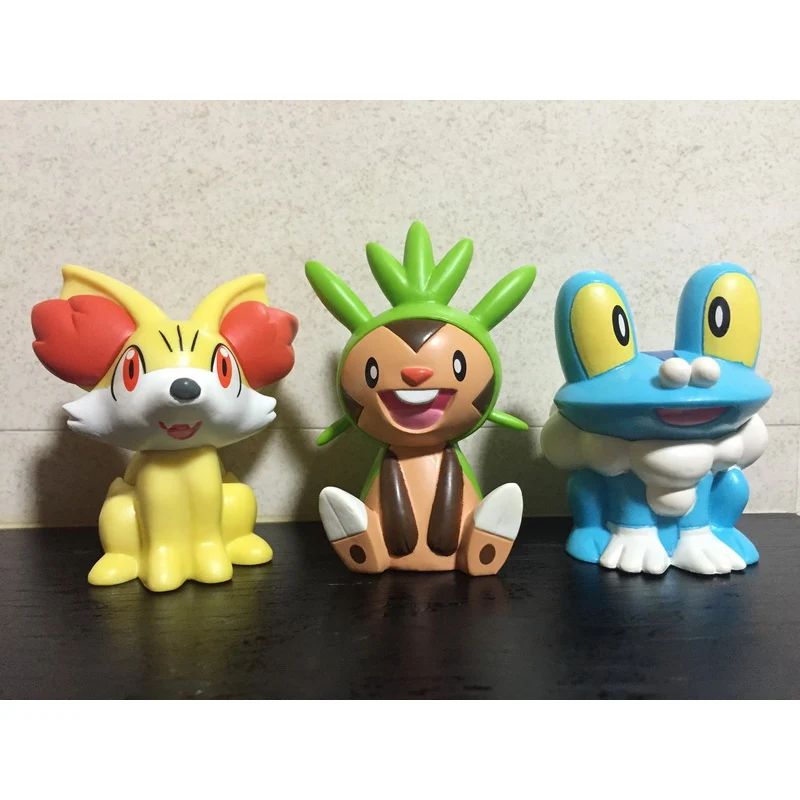 Покемон Сидя кукла Froakie Fennekin Chespin фигурку Коллекционная модель игрушки детские
