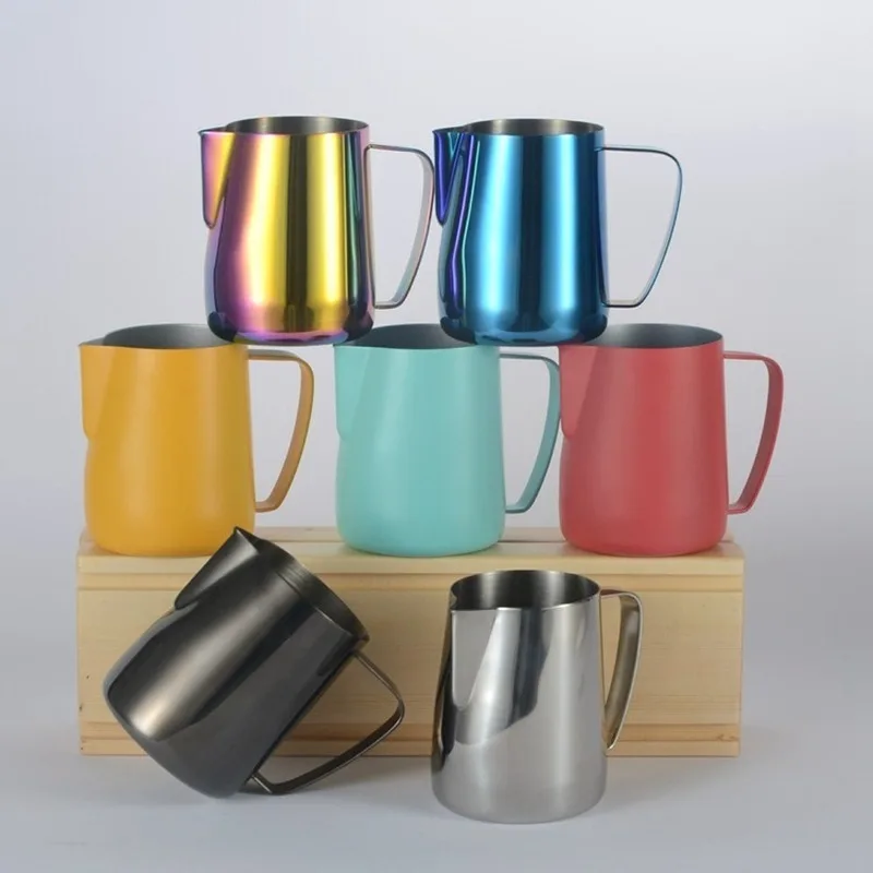 Multifunctional 304 Stainless Steel Pull Cup Japanese Cylinder Milk Foam Fancy Coffee Mug | Дом и сад