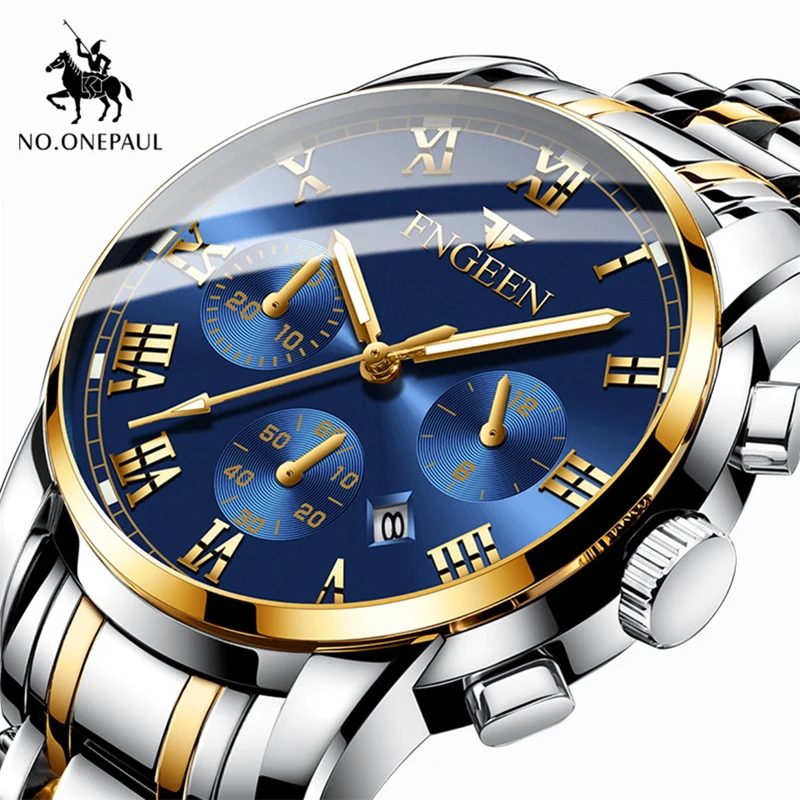 Лидирующий бренд классические мужские часы Роскошные Кварцевые с календарем