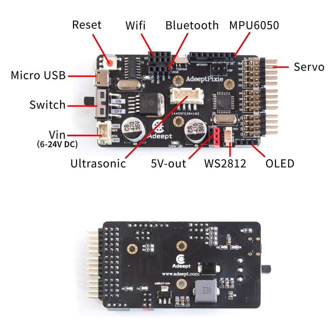 Adeept Hexapod Spider Robot Kit Stem робот в наборе для Arduino | Игрушки и хобби