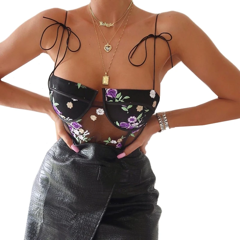 Сексуальные комбинезоны с цветочной вышивкой комбинация одежда для сна женское