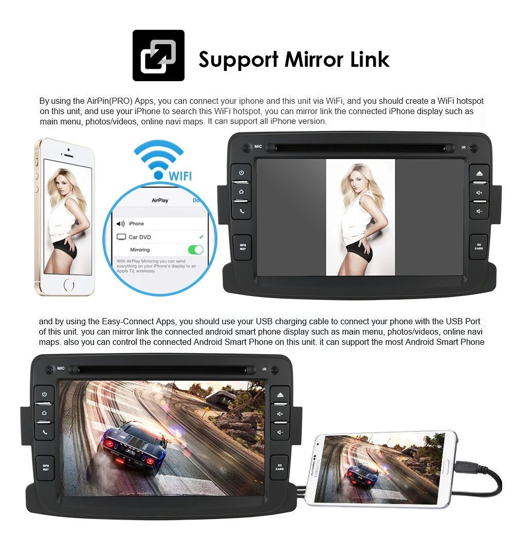 1din Android 10.0 Car DVD Multimedia Player GPS Navigation for Dacia Logan Dokker Duster Sandero Lodgy Renault Captur Symbol DSP |